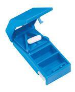 Afsluitbare pillensplijter - blauw, Diversen, Verpleegmiddelen, Nieuw, Verzenden