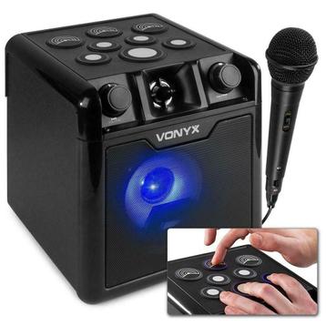 Vonyx SBS50B-DRUM Karaoke set met microfoon, Bluetooth en dr