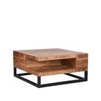 LABEL51 Salontafel Cube - Rough - Mangohout - 80 cm -, Huis en Inrichting, Tafels | Salontafels, Ophalen of Verzenden, Nieuw