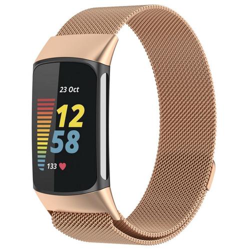 Fitbit Charge 5 Milanese Band - Rose Goud Horlogeband, Sieraden, Tassen en Uiterlijk, Overige Accessoires, Nieuw, Verzenden