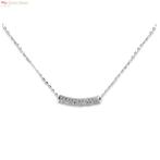 Zilveren koker ketting pave zirkoon, Verzenden, Nieuw, Zilver
