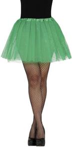 Donkergroene Tutu Dames Glitter 40cm, Nieuw, Verzenden