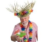 Rieten hoed met bloemen, Kleding | Dames, Carnavalskleding en Feestkleding, Verzenden, Nieuw