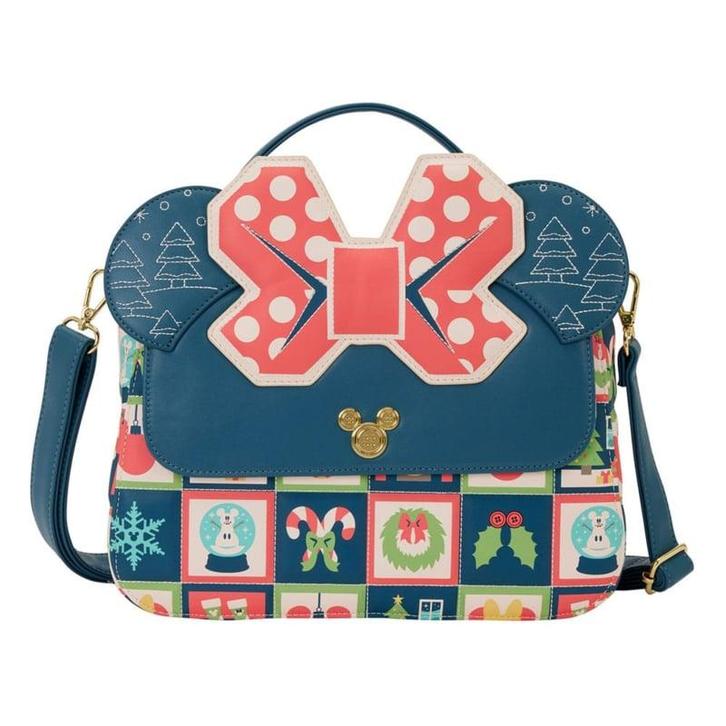 Disney by Loungefly Crossbody Bag Mickey and Minnie Holiday, Sieraden, Tassen en Uiterlijk, Tassen | Rugtassen, Zo goed als nieuw