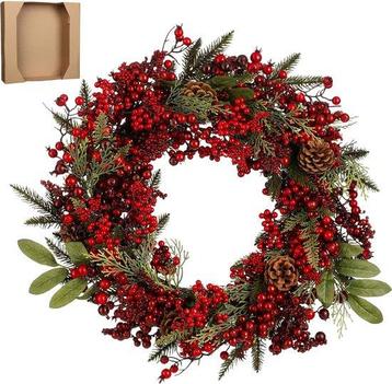 2dekans | House of Seasons Barney Kerstkrans - Ø50 cm - beschikbaar voor biedingen