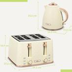 TRUUSK Waterkoker Met Broodrooster 1,7L Waterkoker 4 Toastsc, Verzenden, Nieuw