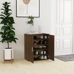 vidaXL Schoenenkast 60x35x70 cm bewerkt hout bruin, Verzenden, Nieuw