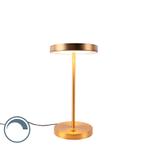 Moderne tafellamp brons incl. LED - Disco, Huis en Inrichting, Lampen | Tafellampen, Nieuw, Overige materialen, Modern, Minder dan 50 cm