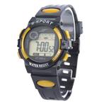 Fako® - Kinderhorloge - LCD Sport Mini - Geel, Verzenden, Nieuw