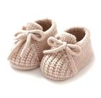 Gebreide baby slofjes bruin of beige, Verzenden, Nieuw, Kraamcadeau