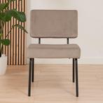 Scandinavisch Velvet eetkamerstoel Espen taupe