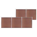 vidaXL Schutting 872x186 cm HKC bruin, Tuin en Terras, Schuttingen, Verzenden, Nieuw, Kunststof, 1 tot 2 meter