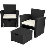 Wicker zitgroep Modena 3+2+1 met beschermhoes - zwart