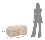 BANKJE SOFTY CRÈME CM 90X45X45, Ophalen of Verzenden, Nieuw