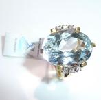 Ring - 14 karaat Geel goud - 20.25ct. tw. Topaas - Diamant -, Sieraden, Tassen en Uiterlijk, Ringen, Nieuw