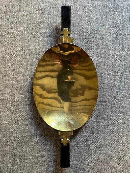Patène liturgique - 37,5 cm - Art Deco - Messing, Hout -, Antiek en Kunst, Kunst | Niet-Westerse kunst