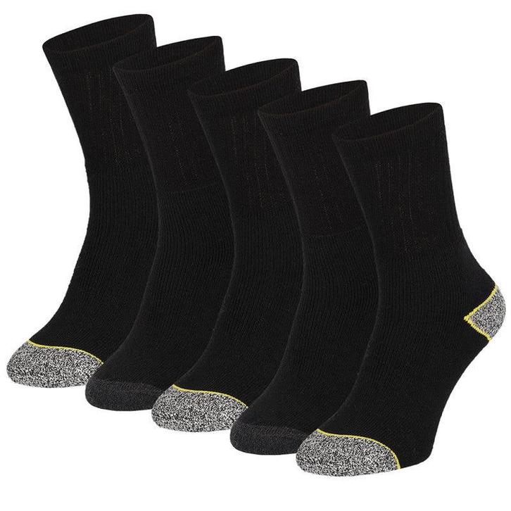 Apollo Werksokken Heren – 5-pack Gerecycled Katoen - Zwart, Kleding | Dames, Schoenen, Ophalen of Verzenden