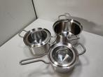 BK Q-linair Master - Pannenset 4-delig - Glas (4-delig), Huis en Inrichting, Verzenden, Zo goed als nieuw