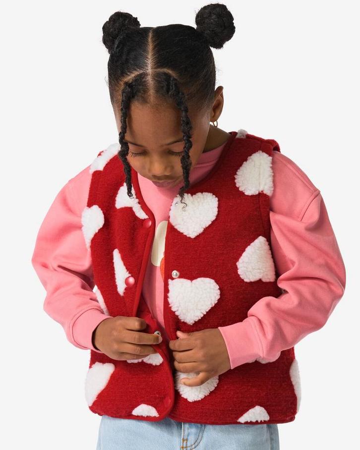 HEMA Kindergilet hartjes rood van €19.99 voor €13.99 sale, Kinderen en Baby's, Kinderkleding | Overige, Nieuw, Verzenden