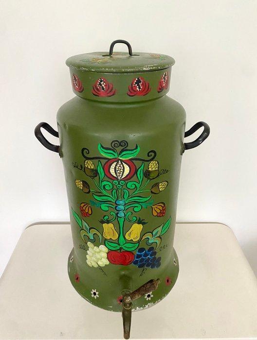 dekselvaas - Metaal - Melkbus met deksel &kraan, Antiek en Kunst, Curiosa en Brocante