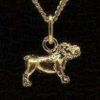 Gouden Engelse Bulldog ketting hanger - klein, Sieraden, Tassen en Uiterlijk, Verzenden, Nieuw
