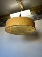 Lamp - Vintage Jaren 60 Hanglamp van Teak en Riet –, Antiek en Kunst, Antiek | Lampen