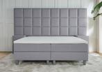 ACTIE! Boxspring Napoli 180 200 Grijs, Verzenden, 180 cm, 200 cm, Nieuw