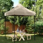 vidaXL Partytent inklapbaar pop-up 200x200x306 cm taupe, Tuin en Terras, Partytenten, Verzenden, Nieuw