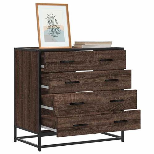 vidaXL Ladekast 70x41x70 cm bewerkt hout bruin eikenkleur, Kinderen en Baby's, Kinderkamer | Commodes en Kasten, Nieuw, Verzenden