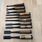 Japanse timmermansbeitels Nomi – YC22 set van 10 – Gebruikt