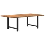 vidaXL Eettafel rechthoekig 220x120x74 cm massief eikenhout, Huis en Inrichting, Tafels | Eettafels, Verzenden, Nieuw