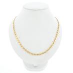 Gouden gedraaide schakel ketting | 50 cm (gouden ketting), Sieraden, Tassen en Uiterlijk, Kettingen, Ophalen of Verzenden, Gebruikt