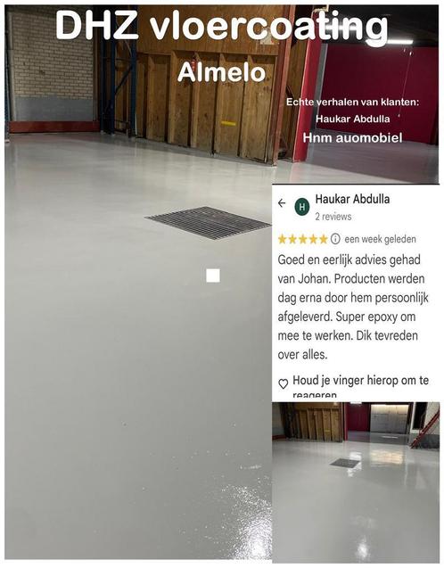 220m2 - 2K Epoxy WERKPLAATS coating ral7040venstergrijs, Doe-het-zelf en Verbouw, Verf, Beits en Lak, 20 liter of meer, Grijs