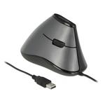 DeLOCK ergonomische bedrade USB muis met 5 knoppen, Computers en Software, Muizen, Nieuw, Ophalen of Verzenden