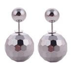 Fako Bijoux® - Oorbellen - Double Acrylic Dots - Grijs, Sieraden, Tassen en Uiterlijk, Oorbellen, Verzenden, Nieuw