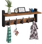 2dekans | Luft Wandkapstok met Plank 43,5 cm – 10 Haken –, Ophalen of Verzenden, Zo goed als nieuw