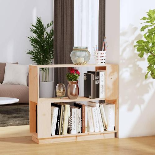 vidaXL Boekenkast/kamerscherm 80x25x70 cm massief grenenhout, Huis en Inrichting, Kasten | Boekenkasten, 25 tot 50 cm, Nieuw, Grenenhout