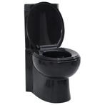 vidaXL Toilet hoekmodel keramisch zwart, Doe-het-zelf en Verbouw, Sanitair, Verzenden, Nieuw
