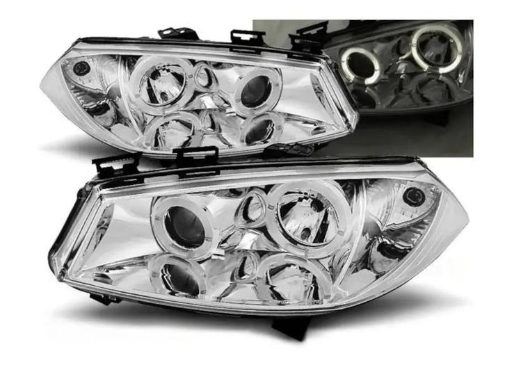 Angel Eyes koplampen Chrome geschikt voor Renault Megane 2, Auto-onderdelen, Verlichting, Nieuw, Renault, Verzenden