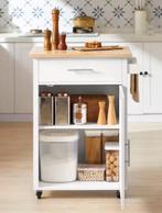 Witte Keukentrolley met Lade, Deur en Handdoekhouder – 90 cm, Huis en Inrichting, Keuken | Keukenelementen, Verzenden, Nieuw