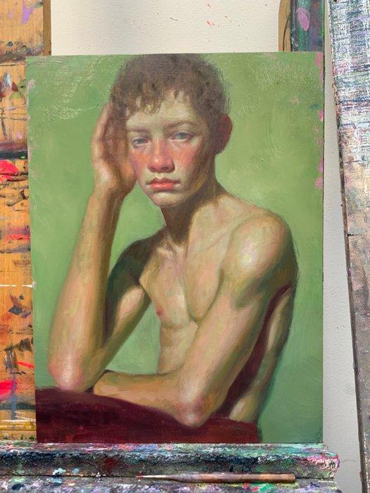 Francien Krieg - In the green of time, Antiek en Kunst, Kunst | Schilderijen | Modern
