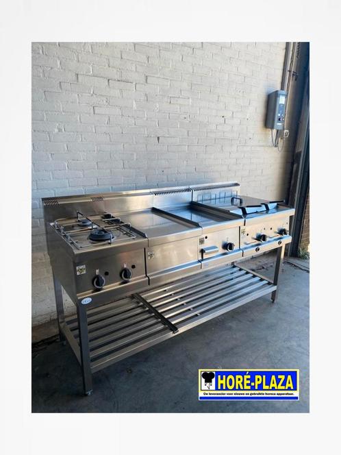 Baklijn Olis RVS (Op Gas), Zakelijke goederen, Horeca | Keukenapparatuur, Gebruikt, Fornuis, Frituur en Grillen