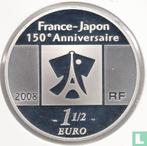 Frankrijk 1½ euro 2008 (PROOF) 150 years of diplomatic r.., Verzenden, Losse munt, Goud