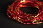 Waist Beads / Afrikaanse Heupketting - ESE - Rood / goud (el, Ophalen of Verzenden, Nieuw