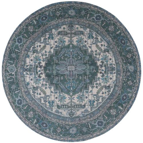 Vloerkleed Heris Green 10 Rond ø120 cm - Meerdere afmetingen, Huis en Inrichting, Stoffering | Tapijten en Kleden, Nieuw, Ophalen of Verzenden