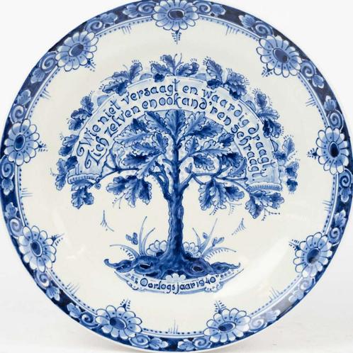 De Porceleyne Fles Hangbord Oorlogsjaar 1940, Antiek en Kunst, Antiek | Wandborden en Tegels, Ophalen