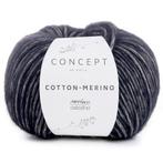 Katia Concept Cotton-Merino - 108 zwart - Katoen/Merino Ga, Hobby en Vrije tijd, Breien en Haken, Ophalen of Verzenden, Nieuw