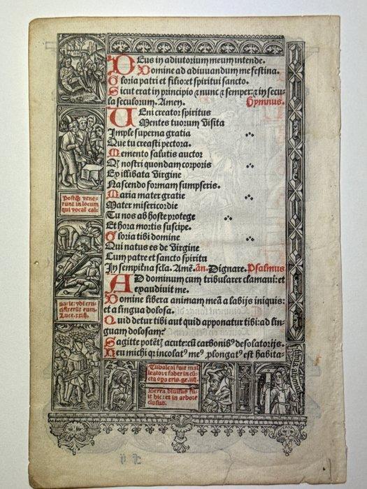 Paris, Thielman Kerver, 1522 - Big printed Book of Hours on, Antiek en Kunst, Antiek | Boeken en Bijbels