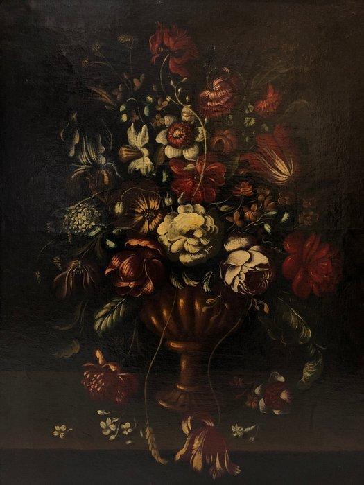 École Espagnole (XIX-XX) - Bouquet Baroque, Antiek en Kunst, Kunst | Schilderijen | Klassiek