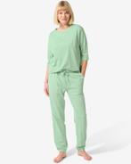HEMA Dames pyjamabroek katoen lichtgroen 1+1 gratis, Verzenden